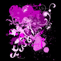 grunge hearts & paint splatters t-shirts