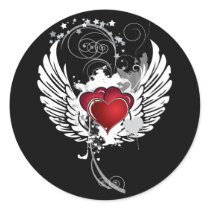 Grunge Hearts Wings stickers