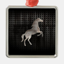 Grunge Horse Christmas Ornament