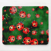 grunge-ladybugs mousepads