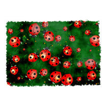Grunge Ladybugs posters