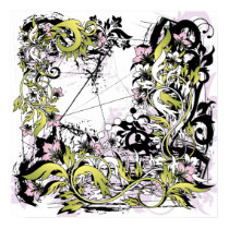 grunge leaves_white posters