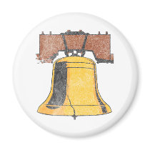 grunge liberty bell magnet
