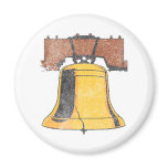 grunge liberty bell magnet