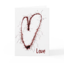 Grunge Love Heart Card