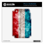 Grunge Luxembourg Flag iPhone 3 Decal