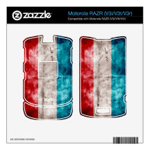 Grunge Luxembourg Flag Skin For Motorola RAZR