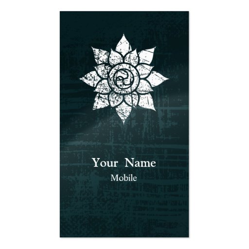 Grunge Mandala Business Card Template (front side)