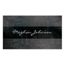 Grunge Marble Black Trendy Business Card