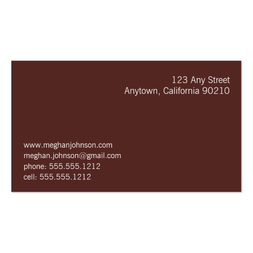 Grunge Marble Red Trendy Business Card (back side)
