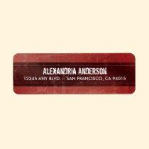 Grunge Marble Return Address Label (red) labels