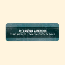 Grunge Marble Return Address Label (teal) labels