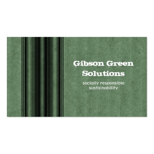 Grunge Metal Business Card, Forest Green (front side)
