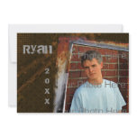 Grunge Metal Photo Card Custom Announcements