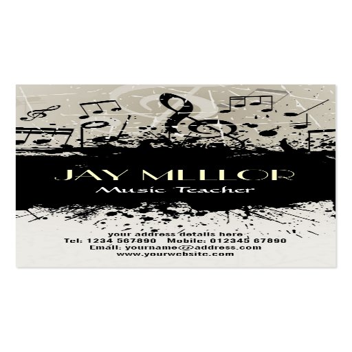 Grunge Music Business Card
