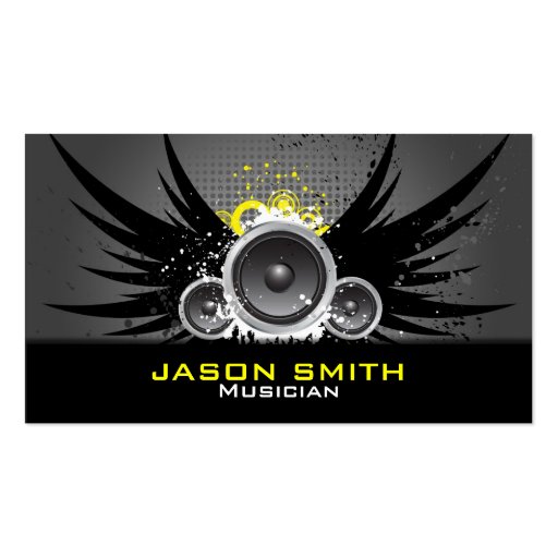 Grunge Music Business Card (front side)