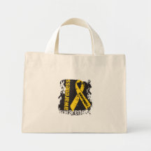 Grunge Neurobastoma Cancer Awareness.png Canvas Bag