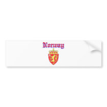 Grunge Norway coat of arms designs Bumper Sticker