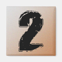 GRUNGE NUMBER 2 FRIDGE MAGNET