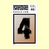 GRUNGE NUMBER 4 stamps