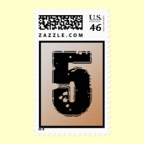 GRUNGE NUMBER 5 stamps