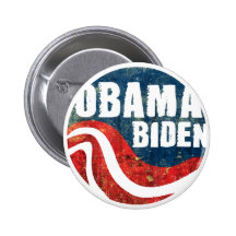 Grunge Obama Biden Button