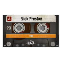 Grunge Old Cassette DJ Business Card