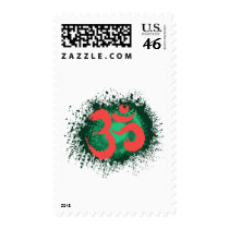 Grunge-OM Postage Stamps