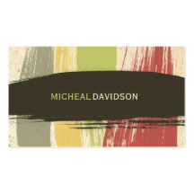 Grunge Paint Consultant Cool Business Cards