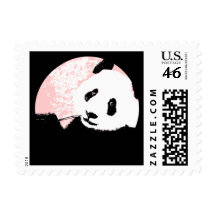 grunge panda. stamp
