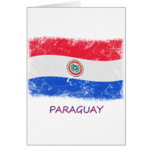 Grunge Paraguay Flag Card