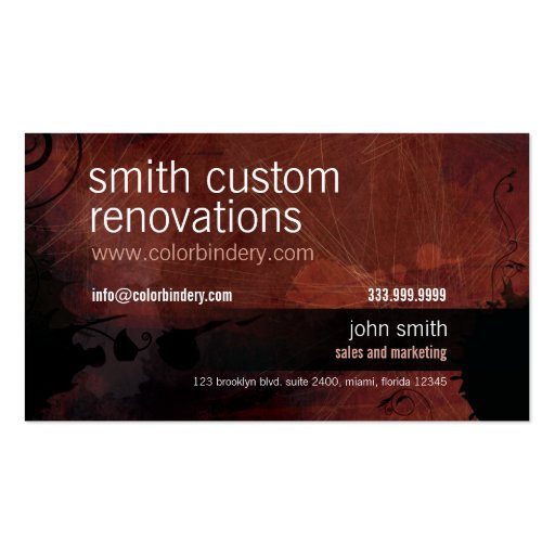 Grunge Path Business Card (front side)