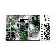 Grunge Pattern 15 Postage Stamps