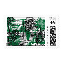 Grunge Pattern 29 Postage Stamp