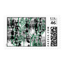 Grunge Pattern 30 Postage Stamp