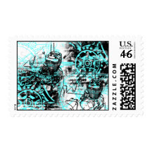 Grunge Pattern 39 Postage