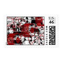 Grunge Pattern 43 Postage Stamps