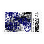 Grunge Pattern 48 Postage Stamps