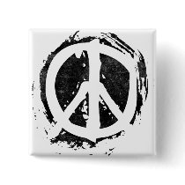 Grunge Peace Symbol buttons