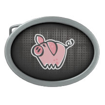 Grunge Pig Belt Buckles