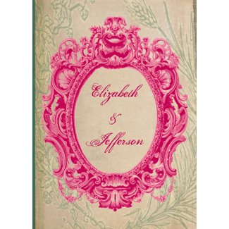 Grunge Pink Vintage Frame Wedding Invitations invitation