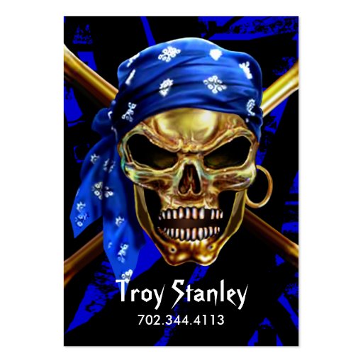 Grunge Pirate Business Card template (front side)