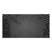 Grunge Radial Pattern: Custom Template Customized Photo Card