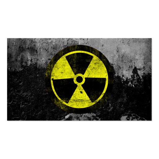 Grunge Radioactive Symbol Business Cards (back side)