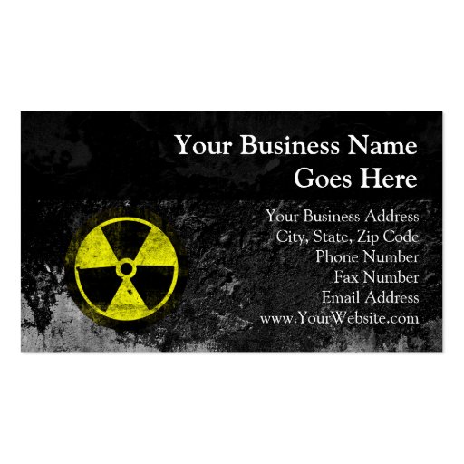 Grunge Radioactive Symbol Business Cards