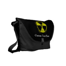 Grunge Radioactive Symbol Courier Bags