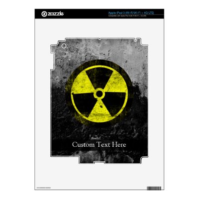 Grunge Radioactive Symbol Ipad 3 Decal