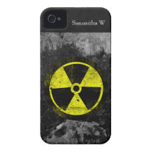Grunge Radioactive Symbol iPhone 4 Case-Mate Case