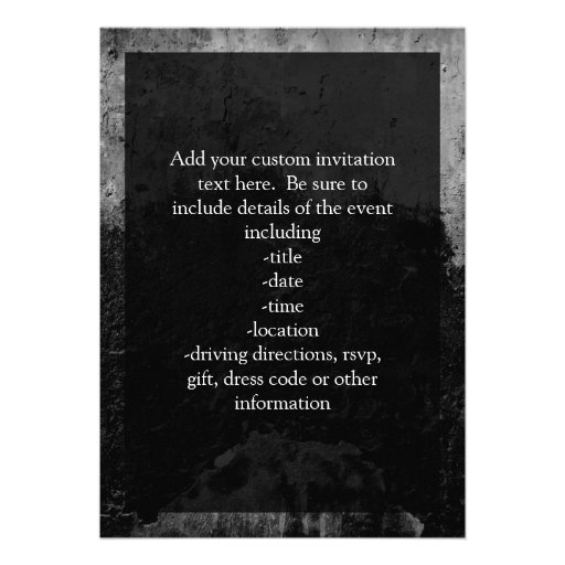 Grunge Radioactive Symbol Personalized Invite