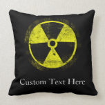Grunge Radioactive Symbol pillows